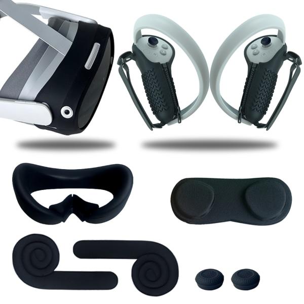 VR-silikonöverdragssats för Pico 4 VR-headset Öronskydd Huvudband Vit