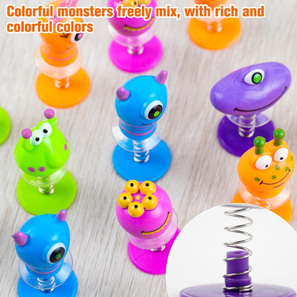 12 Styk Monster Hoppe Legetøj, Festgaver til Børn, Hoppende Monster, Festdekorationer, Festgaver til Børn, Legetøj, Fødselsdagsgaver (5 Farver) 12 pc-1