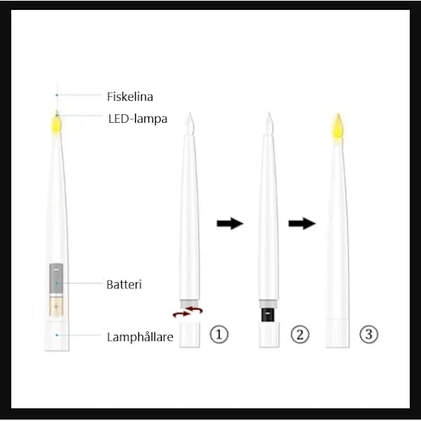 24-Pack Floating Candles - LED Candles with Wand 2x 12-Pack 2st 12-Pack