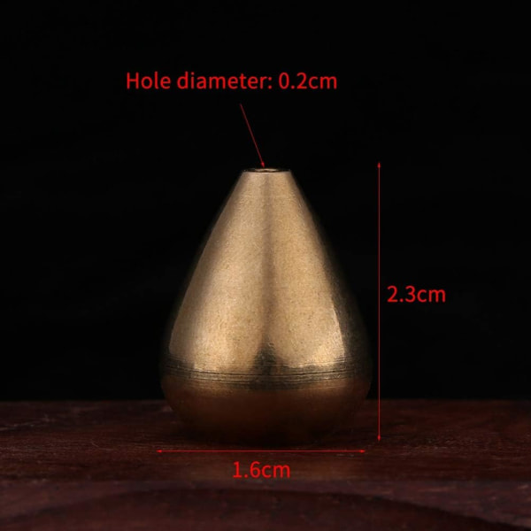 Mini røgelsesholder, vanddråbeform Messing røgelsesholder røgelseskegle tilbehør til tehus røgelsesholder