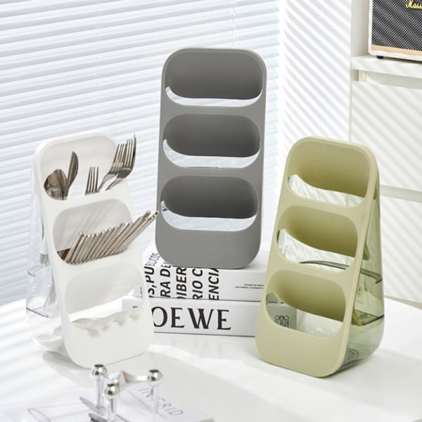 Oppbevaringsstativ for pinner, skjeholder, skråstilt innsats, 3 lag, grå, onesize Gray onesize