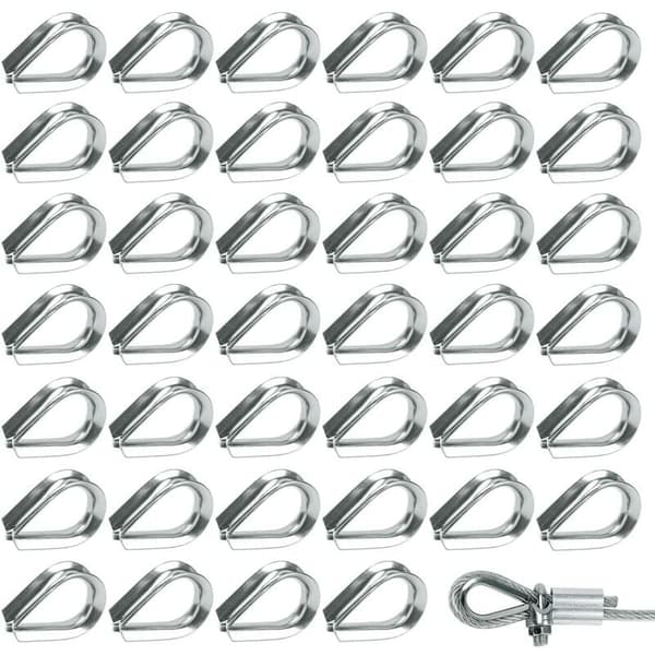 M2 304 rustfri stål wire reb fingerbøl til 2mm kabel 50 styk
