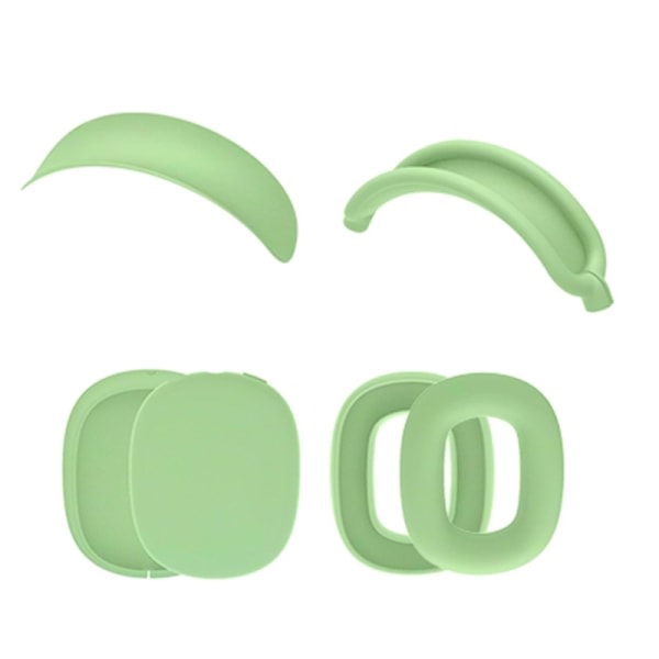 Headset Silikon Öronkuddar Pannband för AirPodsMax hörlurar 360° Fullständigt skydd Matcha grön