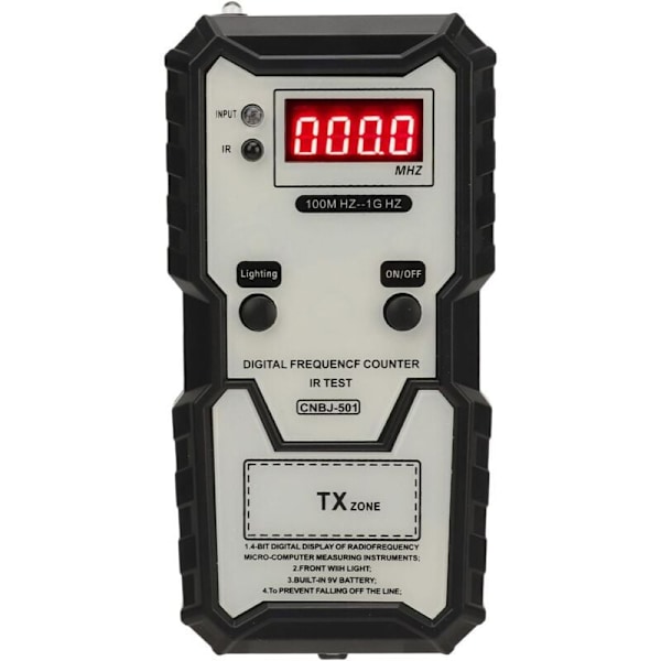 Højpræcisions Digital Display Nøglering Frekvenstester - Nøjagtig og Pålidelig Infrarød Signal Detektion, 100M HZ til 1G HZ
