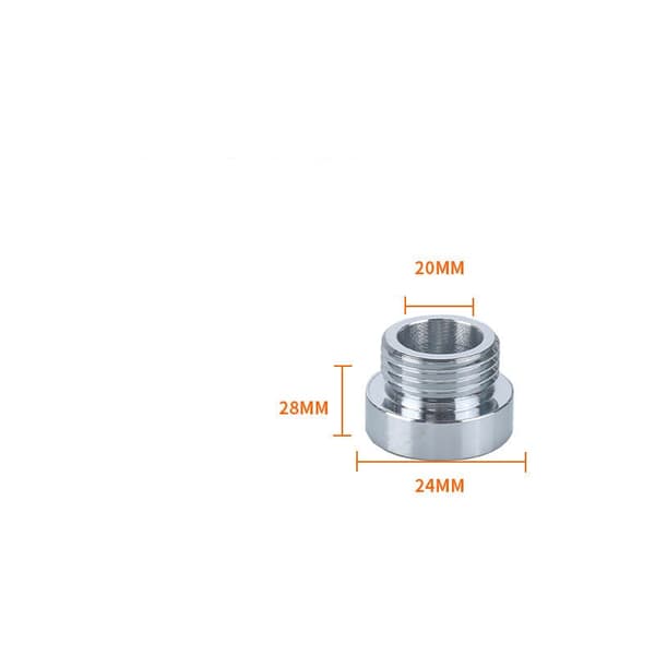 Krom Vandhaneadaptere 3/4\" x 1/2\", Reducerende Nippelmuffer til Vandhaneadaptere, Brusehoveder