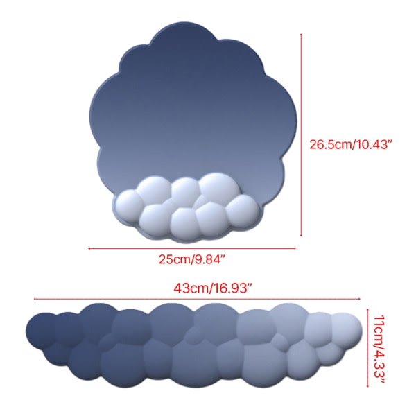 Molnformad Halksäker Musmatta Handledsstöd för Speltangentbord Musmatta Färgrik null - F