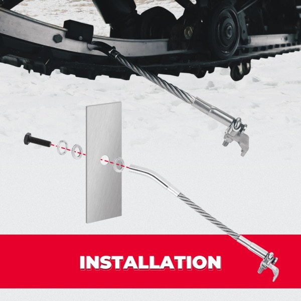 Isbrytare för Snöskoter - Reverse Kit med Spikar för Isbrytning, Spårssmörjning och Tillbehör