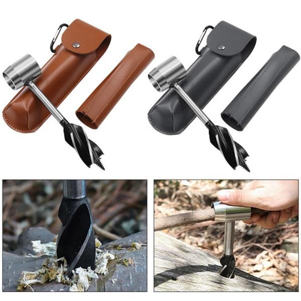 Multifunktionell Survival Settlers Tool Bushcraft Handskruv Black