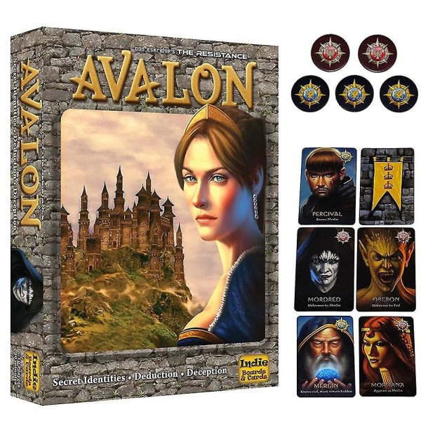 The Resistance Avalon Kortspel Indiebräde og kort Socialt avdrag Party Strategikort Spelbrädspel (xq)