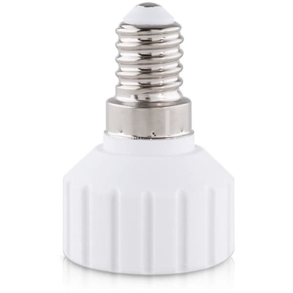 E14 til GU10 Sokkeladapter Konverter Sett med 4 for Halogen LED Lamper