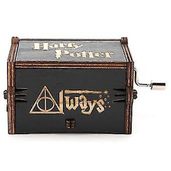 Harry Potter Svart Mekanisk Trä Handvev Musikdosa