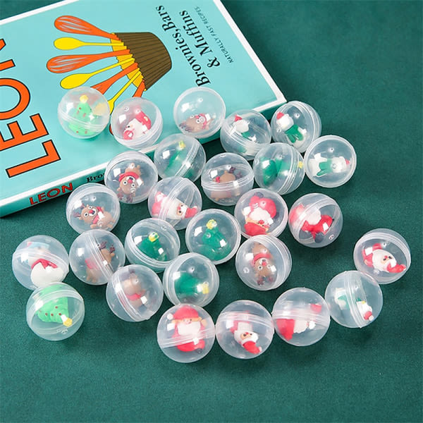 5 stk 32MM juleoverraskelseskapsel egg tegneserie juledukke tilfeldig 5 one size Random 5 one size