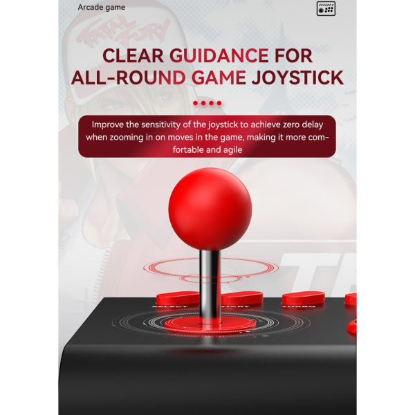 Speljoystick Rocker Fighting Controller för Switches PC Game Controller Board Joystick Control Device Vit Svart