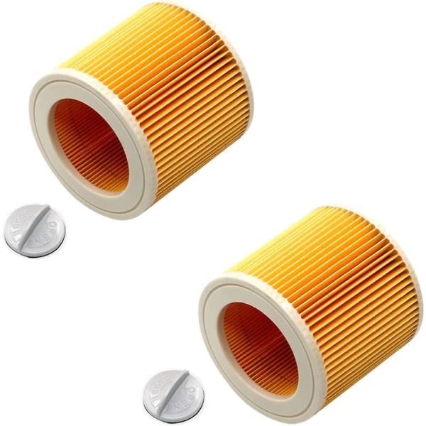 2-pack filterkompatibla delar kompatibla Karcher Wd2 Wd3 Wd3p Mv2 Mv3 Wd 2200 Se 4001 våt- och torrdammsugartillbehör, artikelnummer 64145520