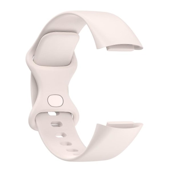 För Fitbit Charge 5 Silikon Armband Månsken Vit S Moon White S