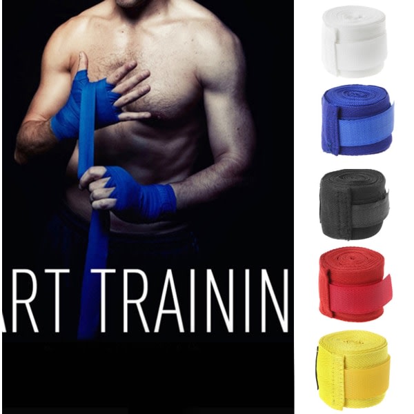 Handlindor för boxningshandskar MMA Kickboxning Muay Thai Träning Män & Kvinnor Mexikansk stil Bandage Näve Handledsskydd Röd 2,5m