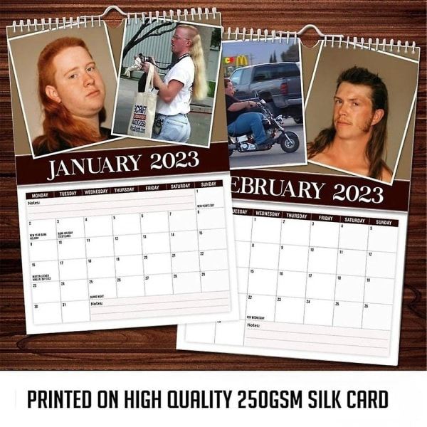 Verdens Største Mullets 2024 Nyårs Væghængende Kalender Månedlig Ugedagsplanlægger Hjemindretning Herre Far Gave