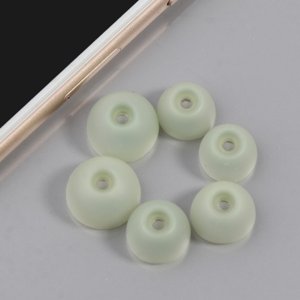 6 stk in-ear ørepropper for Galaxy Buds2 hodetelefoner Silikonbeskyttelse Bytte av cap SM-R177 Ørepropper Ørepropper Øreputer Svart Black