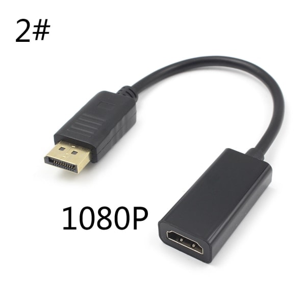 HDMI-kompatibel kabel fra hann til hunn, DP til HDMI-kompatibel adapter, universell for bærbare datamaskiner, stasjonære datamaskiner, projektorer, 1080P