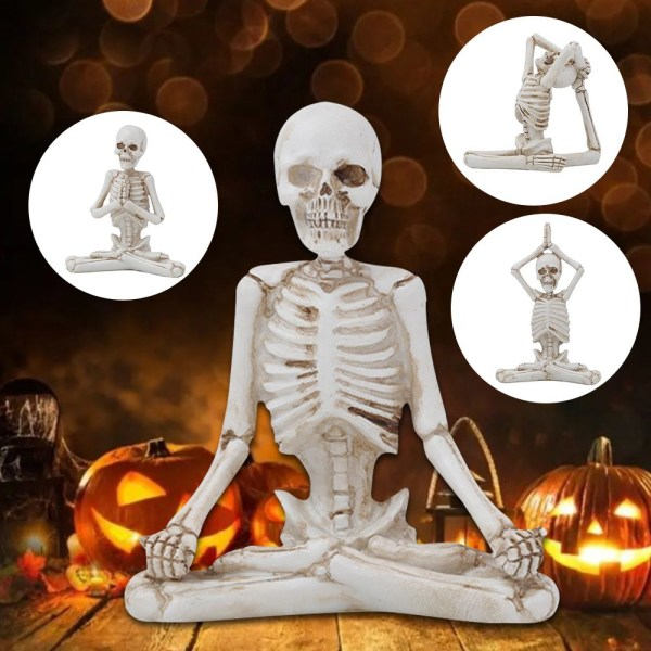 Kallo jooga patsaat Halloween Skelettprydnader D D