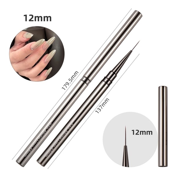 Kynsien taideharjat Liner Detailer Striping Brush Gel Polish Manic 12MM onesize 12MM onesize