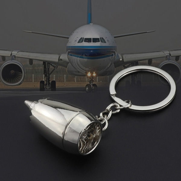 Uusi metalli 3D lentokoneen moottorimalli Avaimenperät Mini Jet Eng