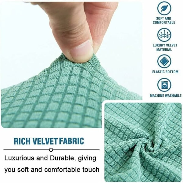 Mykt jacquard pufftrekk med elastisk bunn i svart, 30x30cm