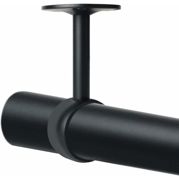 32mm Mat Sort Rustfrit Stål Gardinstangsbeslag - 2-pak med Skruer