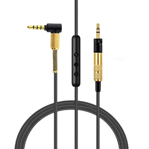 2,5 mm till 3,5 mm hörlurskabel för Momentum Over Ear 1/2/3 hörlurar sladd Slitstark tråd med volymkontroll och mikrofon