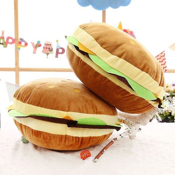 30cm Matsittkudde Plysch Enorm Hamburgare