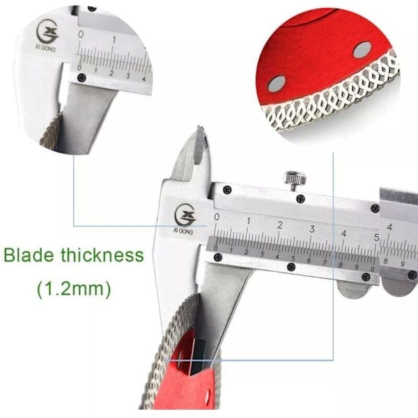 Danté Diamantkappeskive for Porcelenato Fliser 125 x 22.23 mm for Fliser, Granitt (For Vinkelsliper Ø 125 x 22.23).