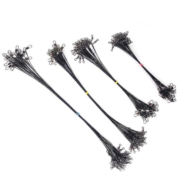 1. Anti-Bid Stål Fiskesnøre Leder Ståltråd 15/20/25/30 cm Anti-Indvikling Flettet