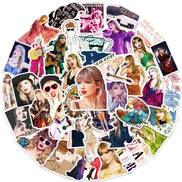 50 st Singer Taylor Stickers Dekal Vattentät hållbara Stickers C