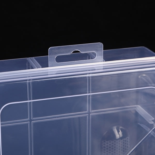 Transparent plastförvaringslåda för små smycken verktygslåda pärla