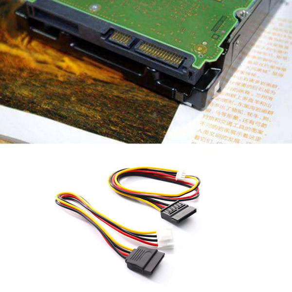 SATA 15-pin naar 4-pin vrouwelijke FDD-disketteadapter harde schijf A A