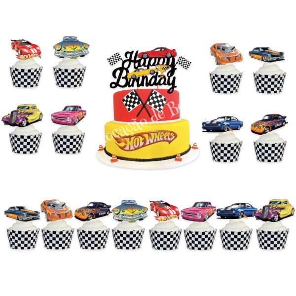 Hot Wheels festdekorasjoner sett: Gi racingfesten din liv! Pakke 2 30 stk ballonger sett Package 2 30Pcs Balloons Set