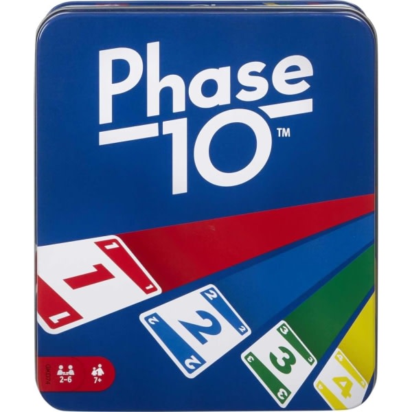 Fas 10-kortspel för familjer, vuxna och barn Utmanande och spännande spelförvaringsburk i rummystil Steg 10 Stage 10