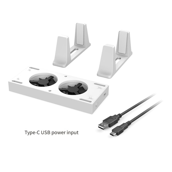 Lodret stativ med 2 køleventilatorer til Xbox Series S 3 White