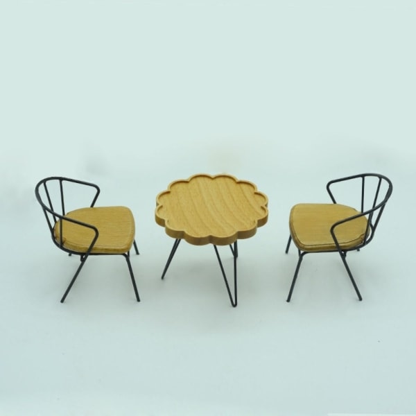 Dukkehustol Miniatyr Ryggstølsstol SVART STOL 1 Black Chair 1-Chair 1