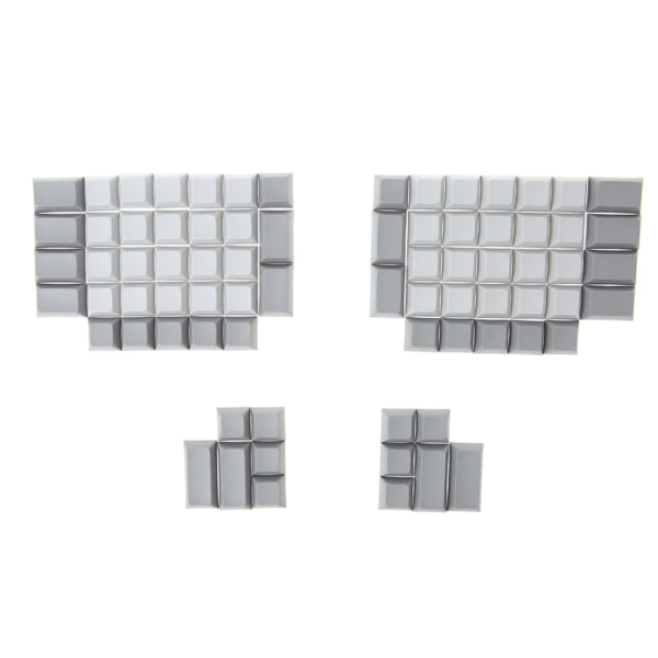 76 stk PBT Blanke Tasthetter DSA Profil Gaming Tasthetter Ergodox for Tastknapper Tasthetter Hvit