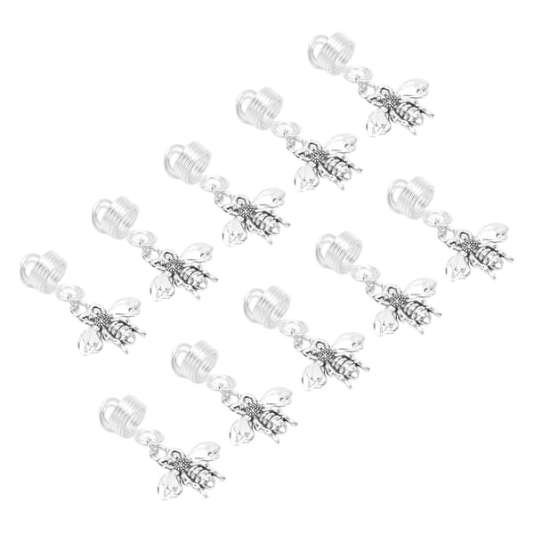 10 stk. Skægperle Metal Vikinge-stil Hårperler Bug Insekt Design Tilbehør til mænd kvinder