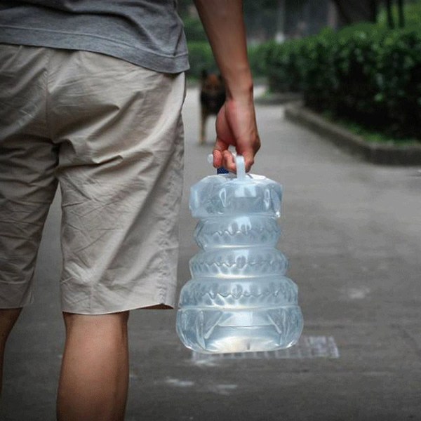 Ulkoilun taitettava vesisäiliö Taitettava ämpärisäilytys Pe Food Grade Camping Water Bag