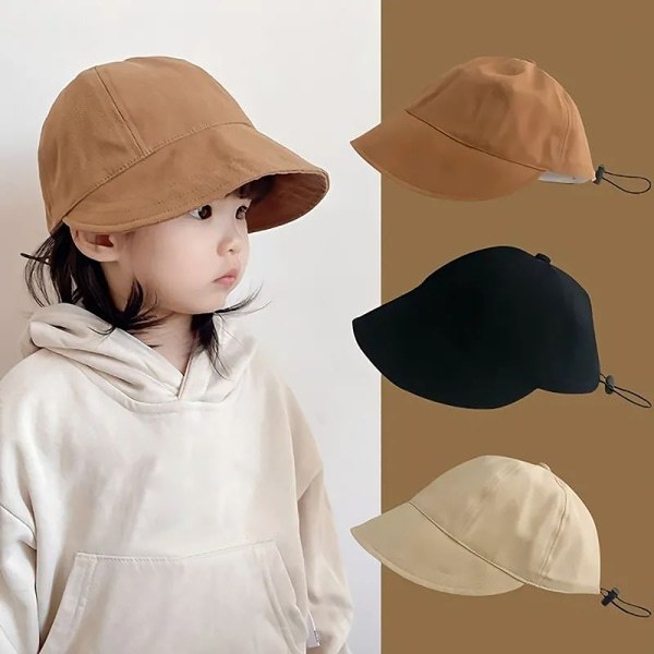 Baby Baseball Cap Pojke Anka Tunga Cap Barn Sol Hattar Pojkar Flickor svart
