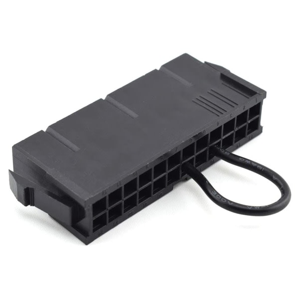 24-stifts hona ATX PSU Power Supply Starter On/Off Switch Jumper Bridge Adapter