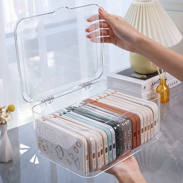 Akryl Förvaringskorg för Mobiltelefonfodral Transparent