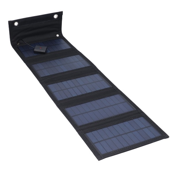 15W 5V USB Solpanel Vikbar Bärbar Monokristallin Solcellsladdare för utomhusbruk
