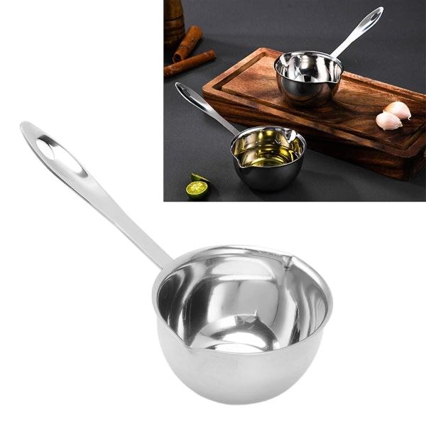 Smörvärmare Turkisk Kaffekanna Rostfritt Stål Platt Induktionsbotten Mini Smörgryta Mjölkkanna Liten Gryta Rostfritt Stål Blandning B 300ML