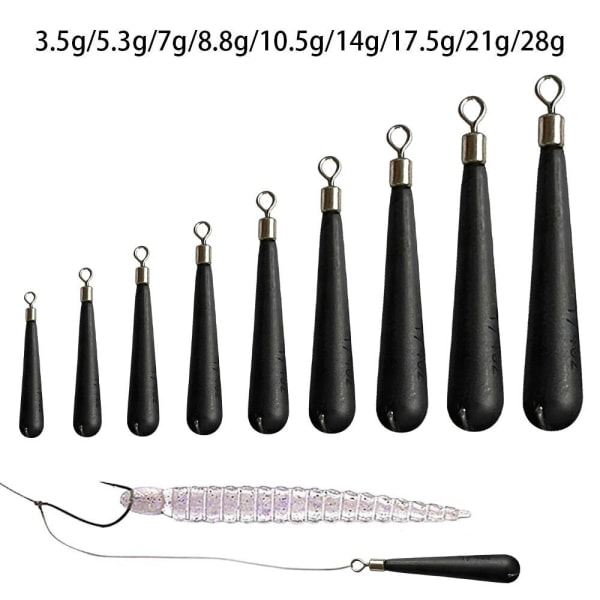 2/3/4/5/7st Fiske Tungsten fallsänke 17,5G 17,5G 17.5g