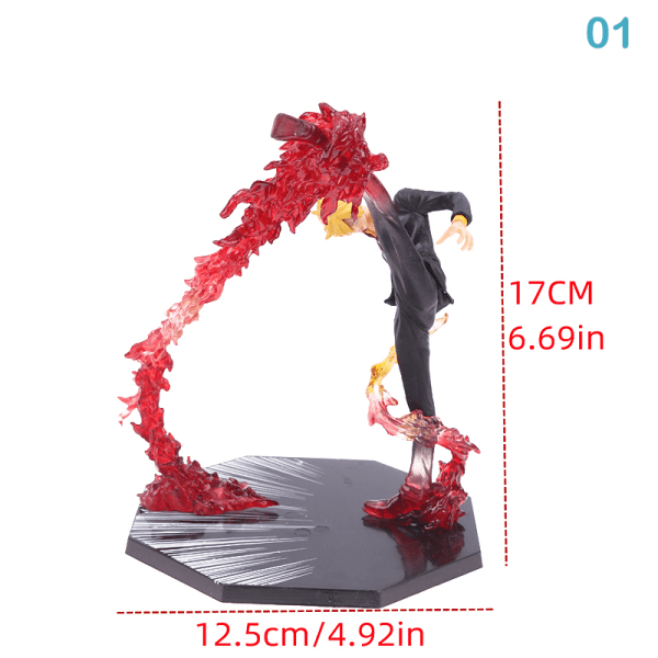 Anime One Piece Sanji Sculpture Samlarobjekt Action Figur Modell 1