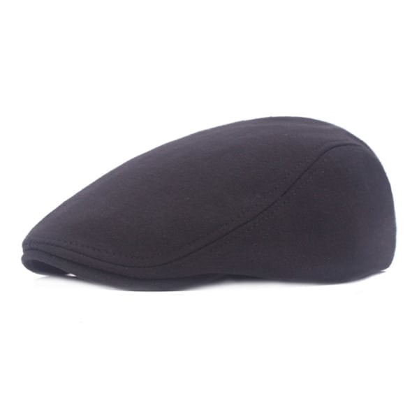 1 st bomullskepsar herr dam mössa mjuk casual basker solid unisex re svart one size Black one size